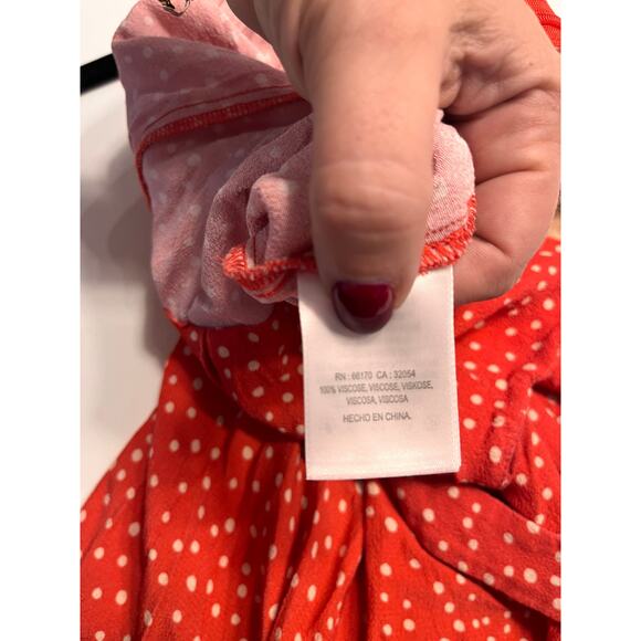 Kachel x Anthropologie Red Polka Dot Jordan Wide-Leg Jumpsuit Size 2 - Picture 5 of 8